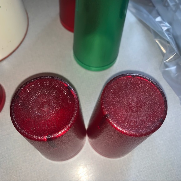 9 Vintage TEXAN Tumblers + 1 Small Similar Green & Red as Pictured Excellent LOT - Picture 9 of 14